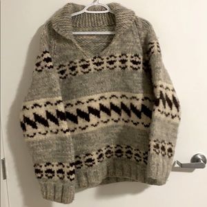 Cowichan hand knit sweater
